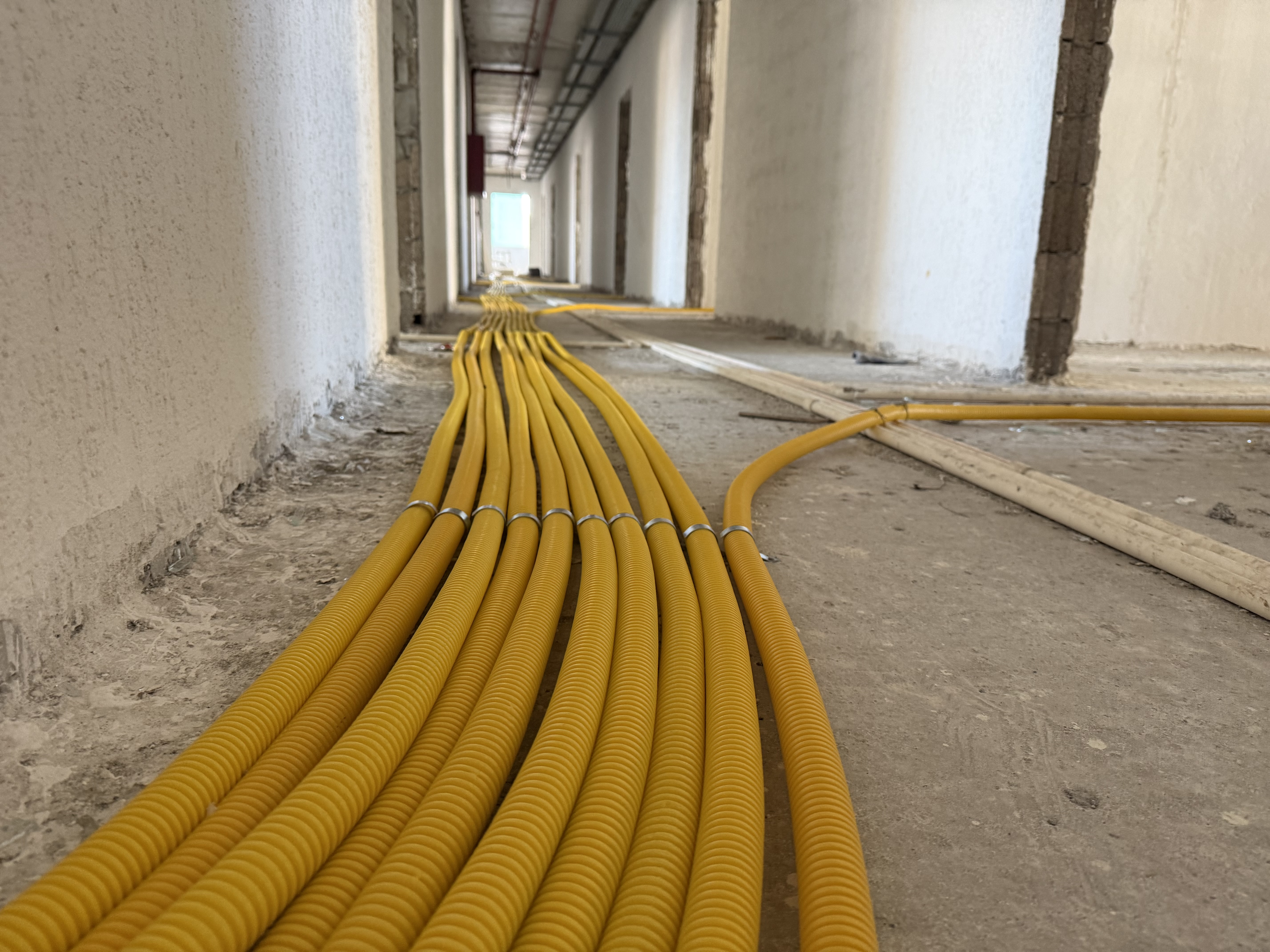 Gas pipe layout diagram with QR access